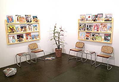 Partial installation view of <i>The Loneliness Clinic</i>, Waiting Room